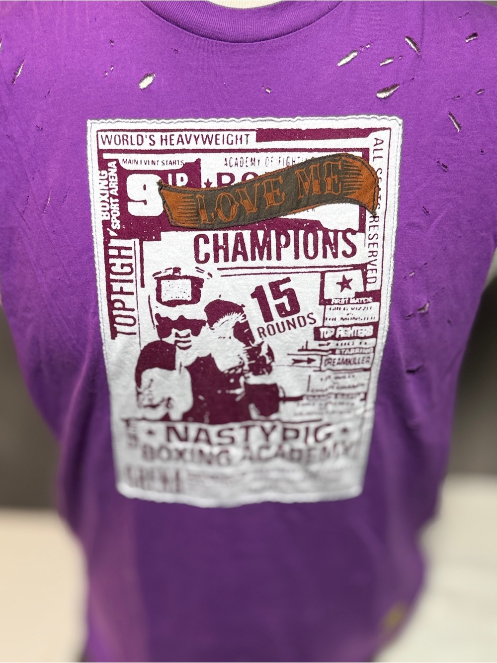 Vibrant Purple Nasty Pig Shredder with Boxing  Patch.  Limited edition